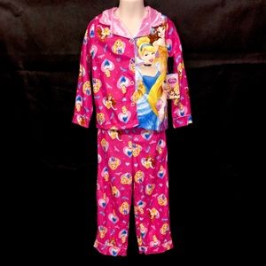 NWT Sz 4 5 Disney Princess Girls Flannel Pajamas